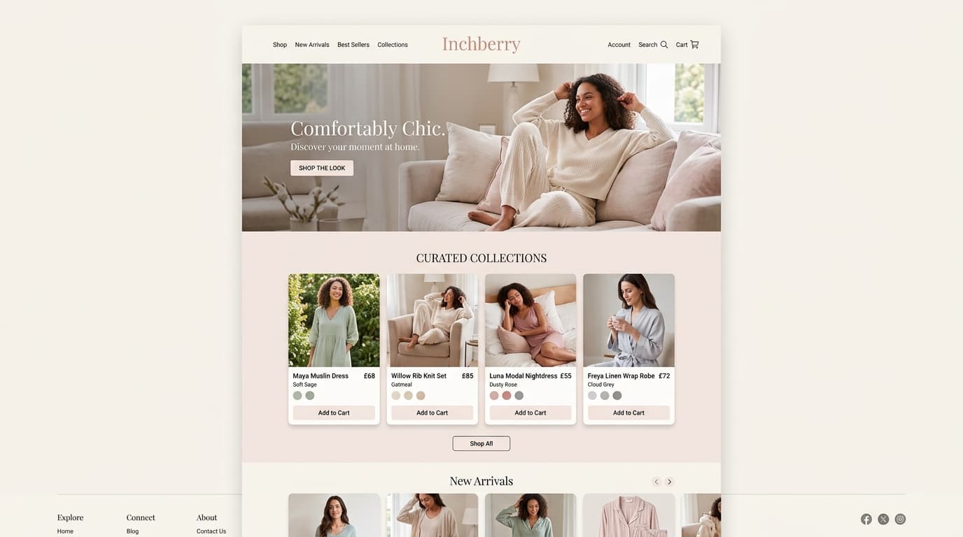Inchberry - E-commerce / Fashion & Apparel case study showcase